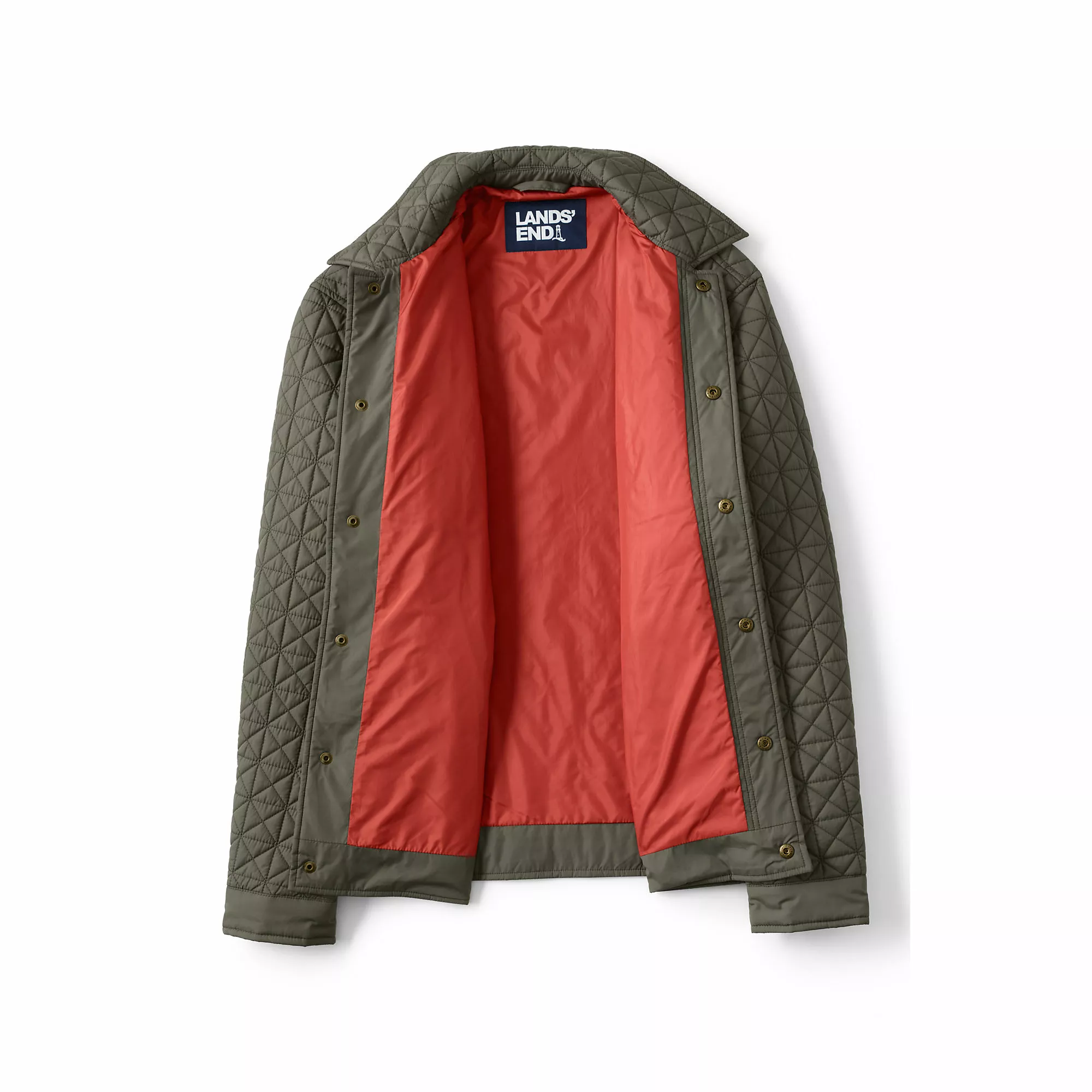 Lands' End Men's Insulated Primaloft Eco Quilted Shirt Jacket - Image 6