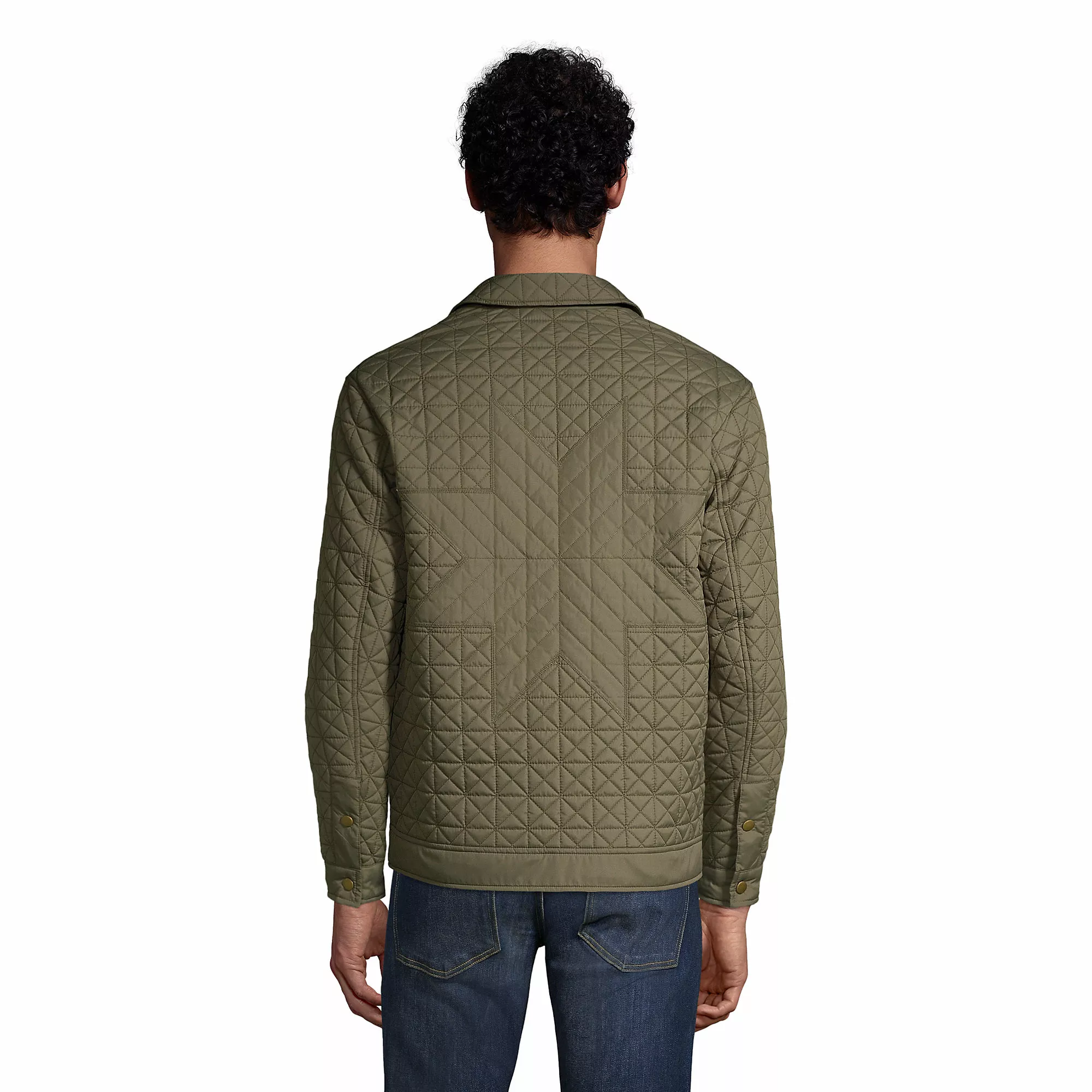 Lands' End Men's Insulated Primaloft Eco Quilted Shirt Jacket - Image 2