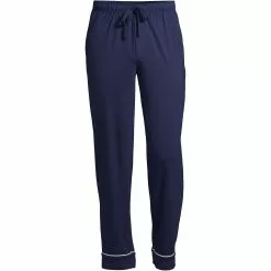 Lands' End Men's Big And Tall Brush Back Knit Pajama Pants