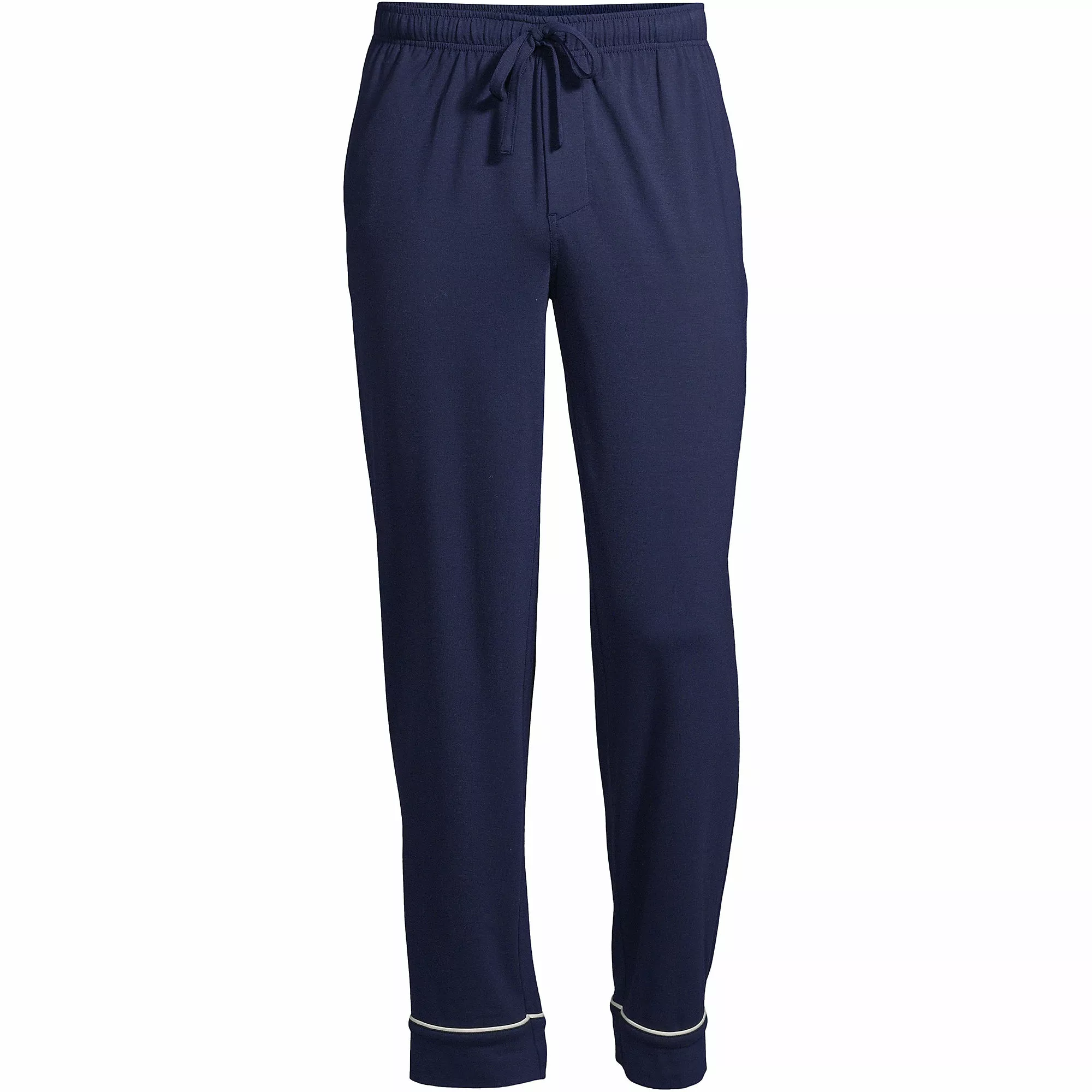 Lands' End Men's Big And Tall Brush Back Knit Pajama Pants