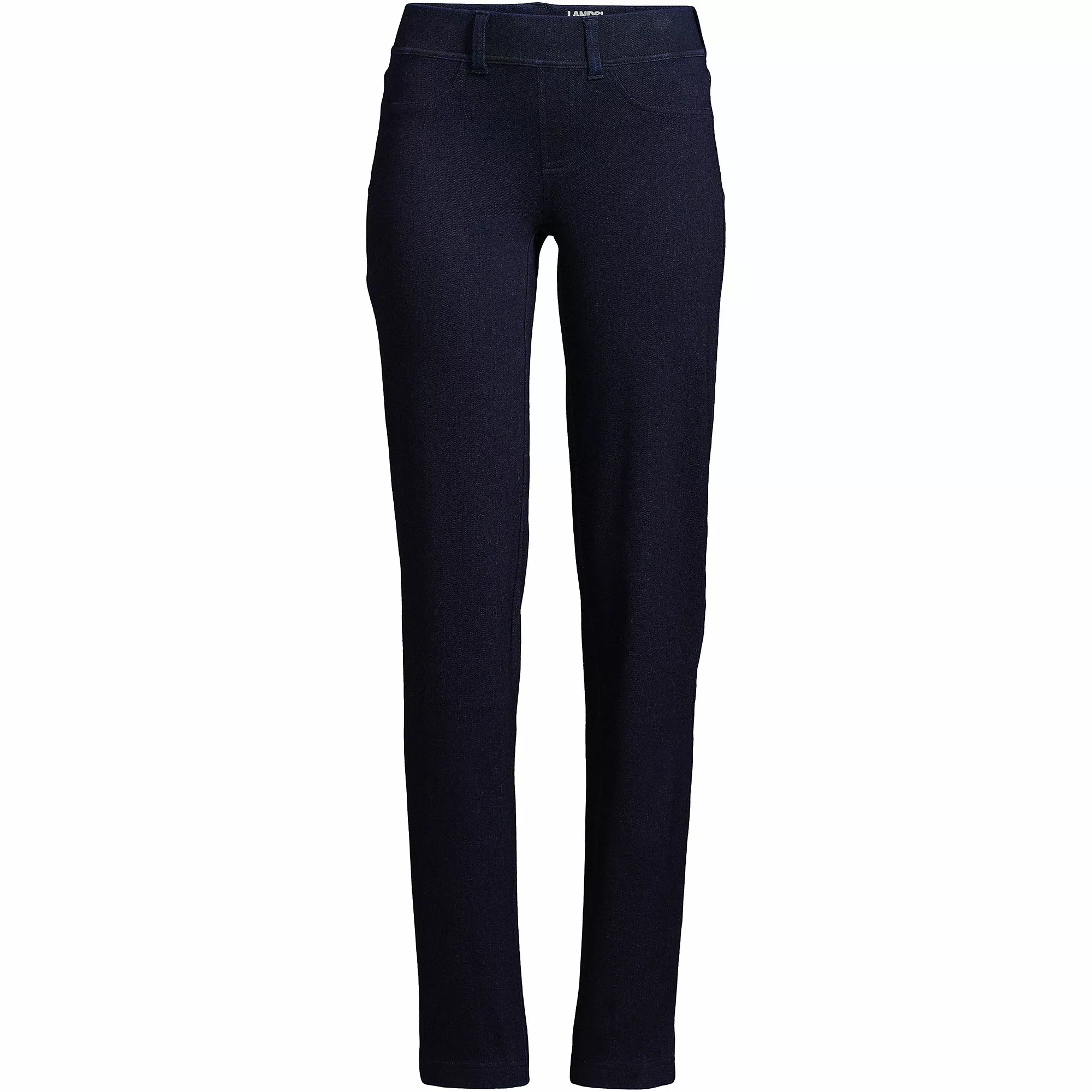 Lands' End Women's Starfish Elastic Waist Knit Jeans Mid Rise - Image 5