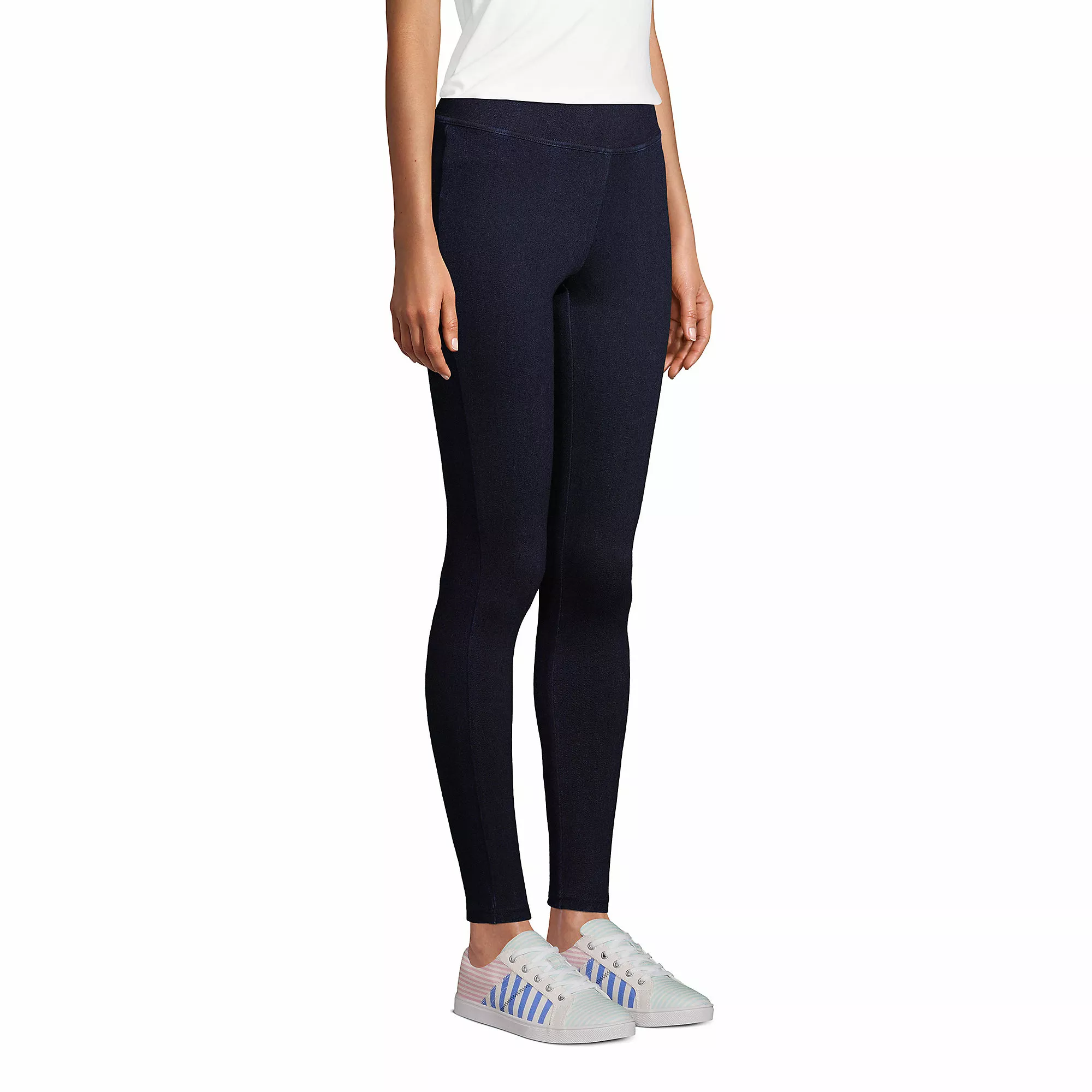 Lands' End Women's Starfish Mid Rise Knit Jean Leggings - Image 3
