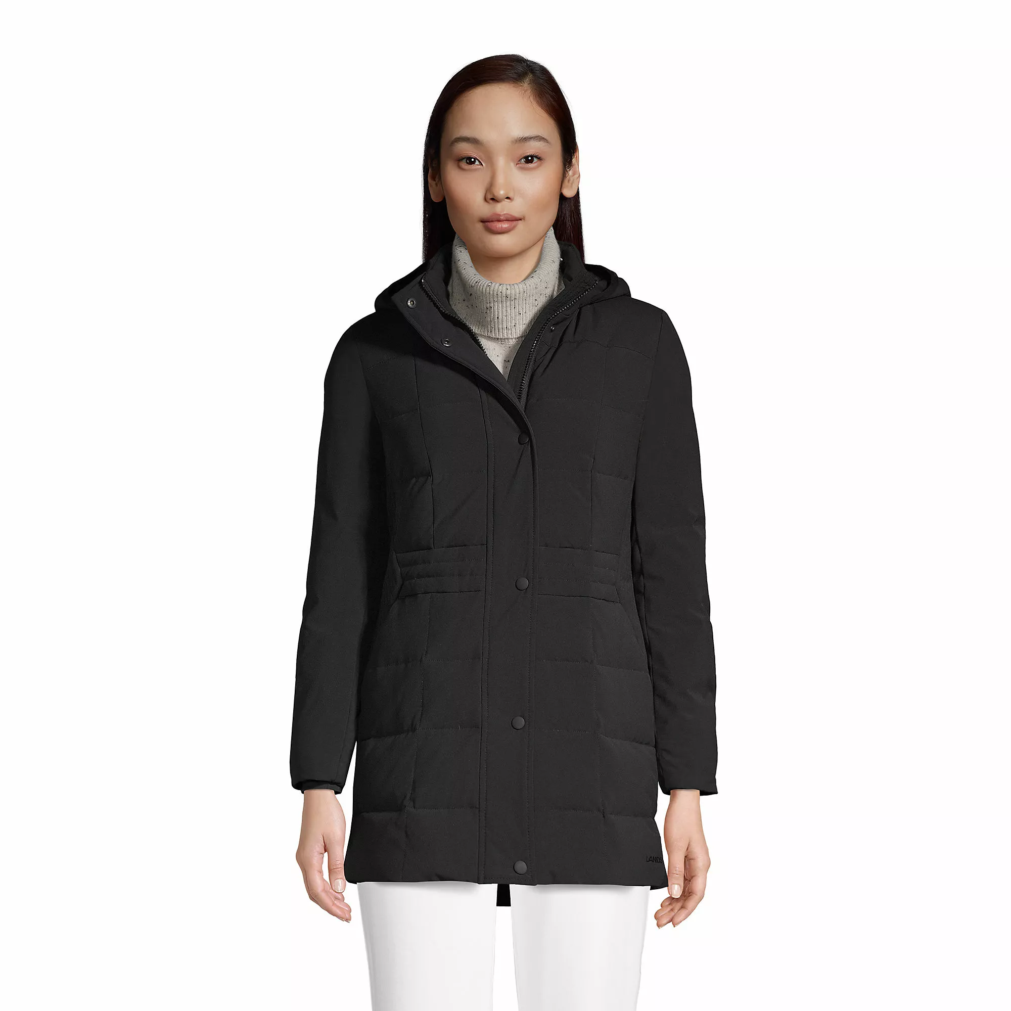 Lands' End Women's Quilted Stretch Down Coat