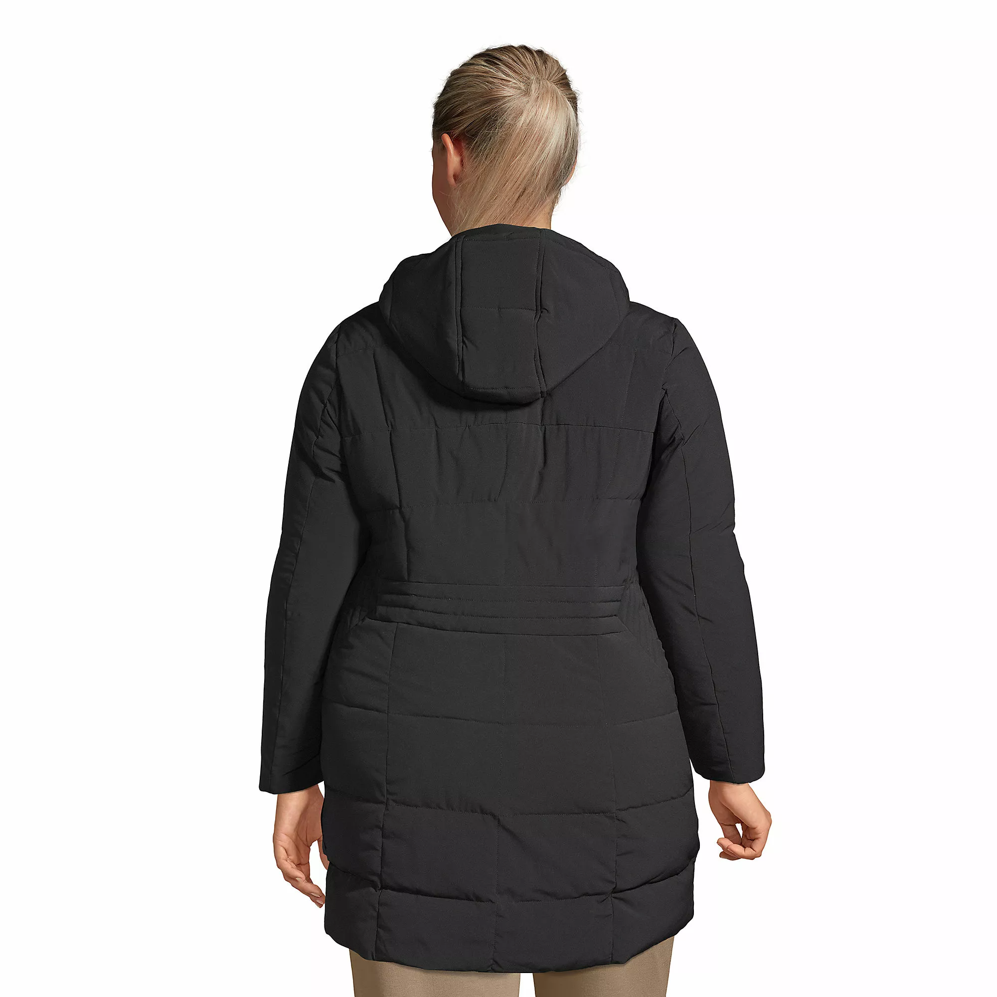 Lands' End Women's Plus Size Quilted Stretch Down Coat - Image 2