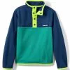 Lands' End Kids Heritage Fleece Snap Neck Pullover