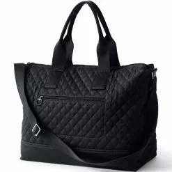 Lands' End Quilted Weekender Duffle Bag