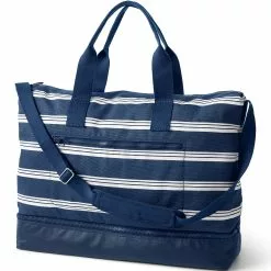 Lands' End Print Canvas Getaway Duffle Bag