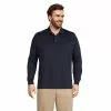 Lands' End Men's Big And Tall Long Sleeve Super Soft Supima Polo Shirt With Pocket