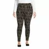 Lands' End Women's Plus Size Sport Knit High Rise Corduroy Leggings Print