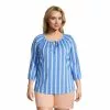 Lands' End Women's Plus Size 3/4 Sleeve Peasant Tunic