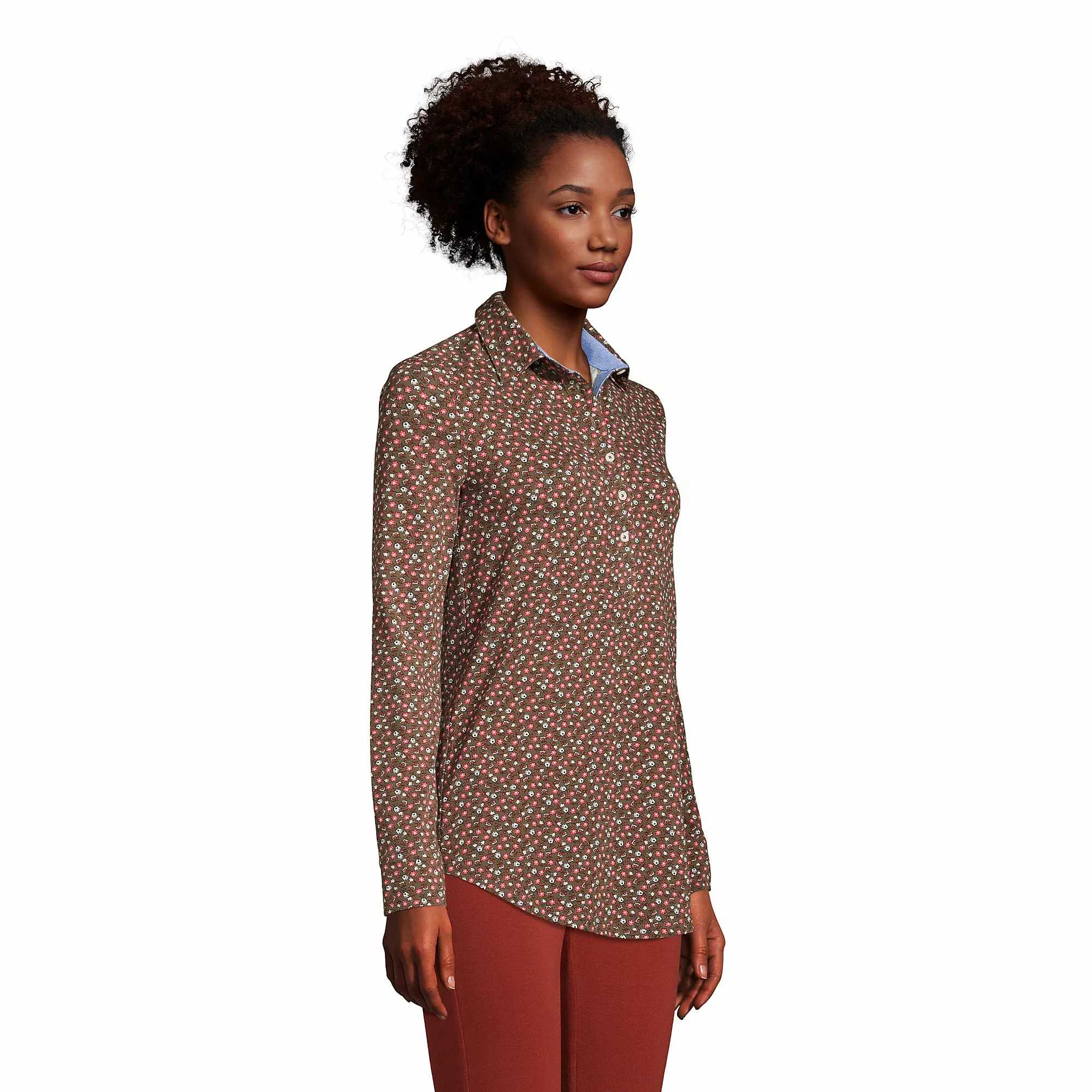 Lands' End Women's Long Sleeve Popover Extra Long Tunic - Image 3