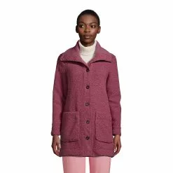 Lands' End Women's Cozy Boucle Fleece Coat