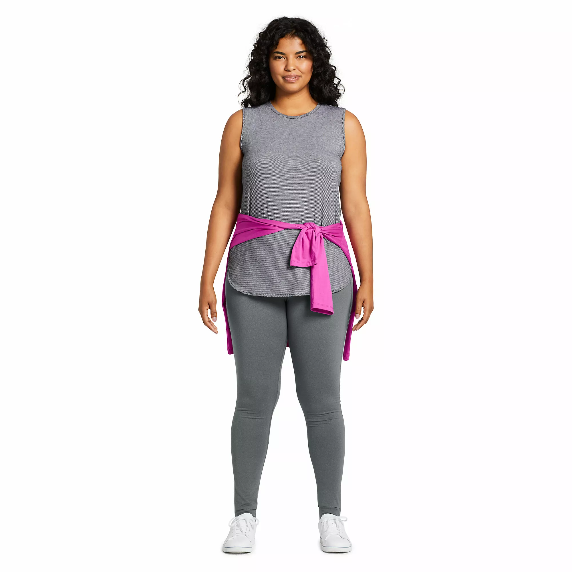Lands' End Women's Plus Size Active High Rise Seamless Arch Support Leggings - Image 4