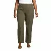 Lands' End Women's Plus Size High Rise Pull On Wide Leg Chino Ankle Pants