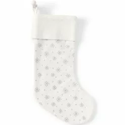 Lands' End Velvet Embroidered Personalized Christmas Stocking