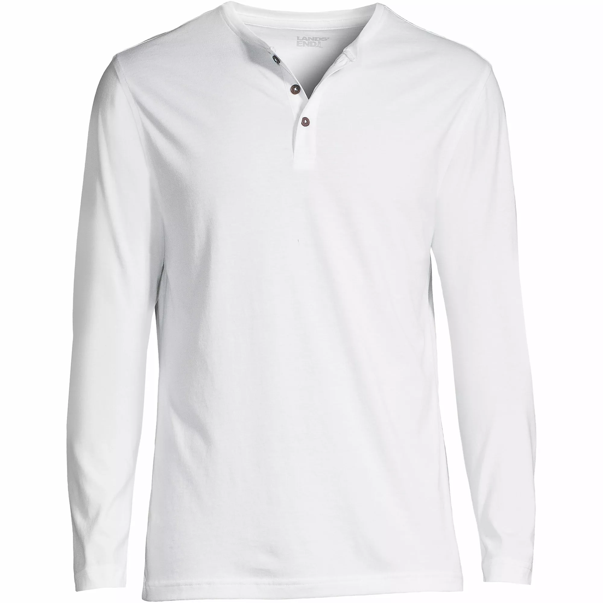 Lands' End Men's Big And Tall Supima Jersey Long Sleeve Henley - Image 5