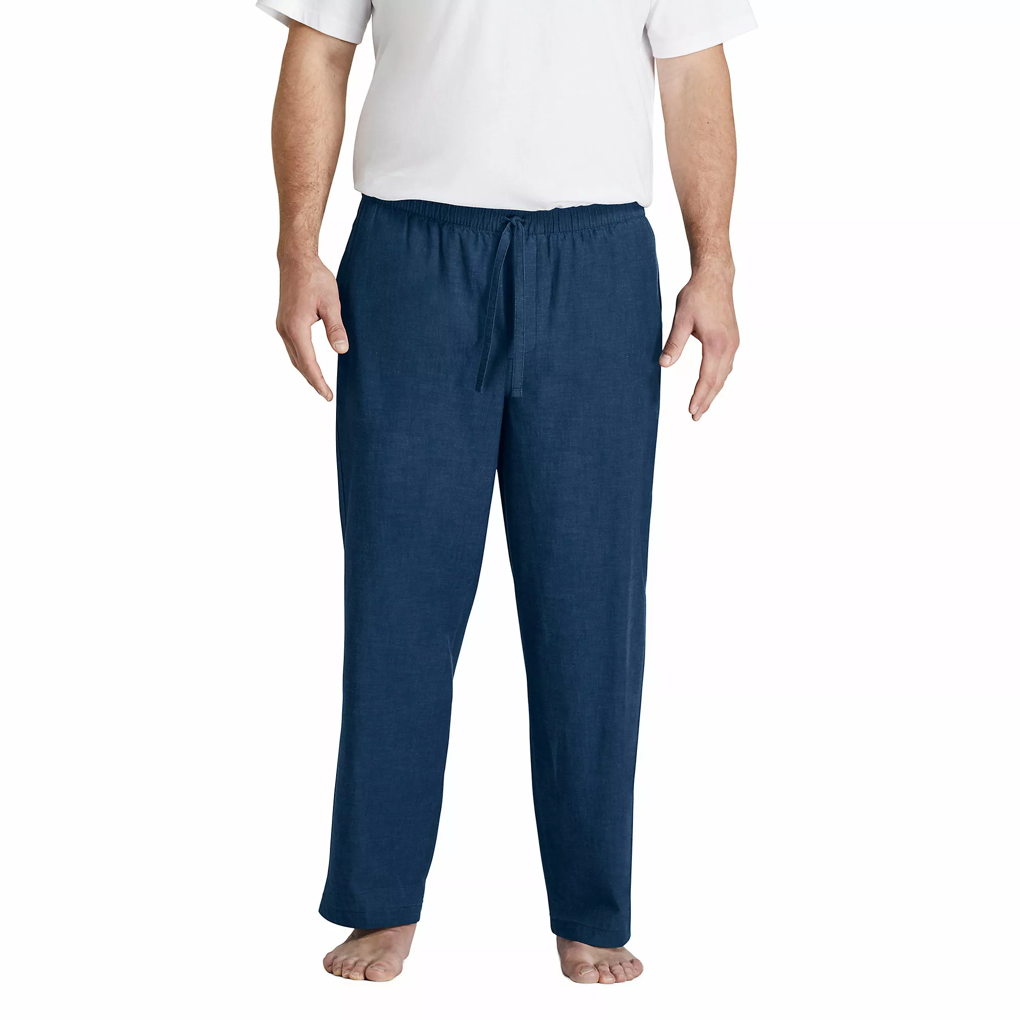Lands' End Men's Big And Tall Poplin Pajama Pants