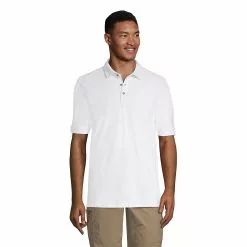 Lands' End Men's CoolMax Mesh Short Sleeve Polo Shirt