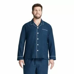 Lands' End Men's Big Poplin Pajama Shirt