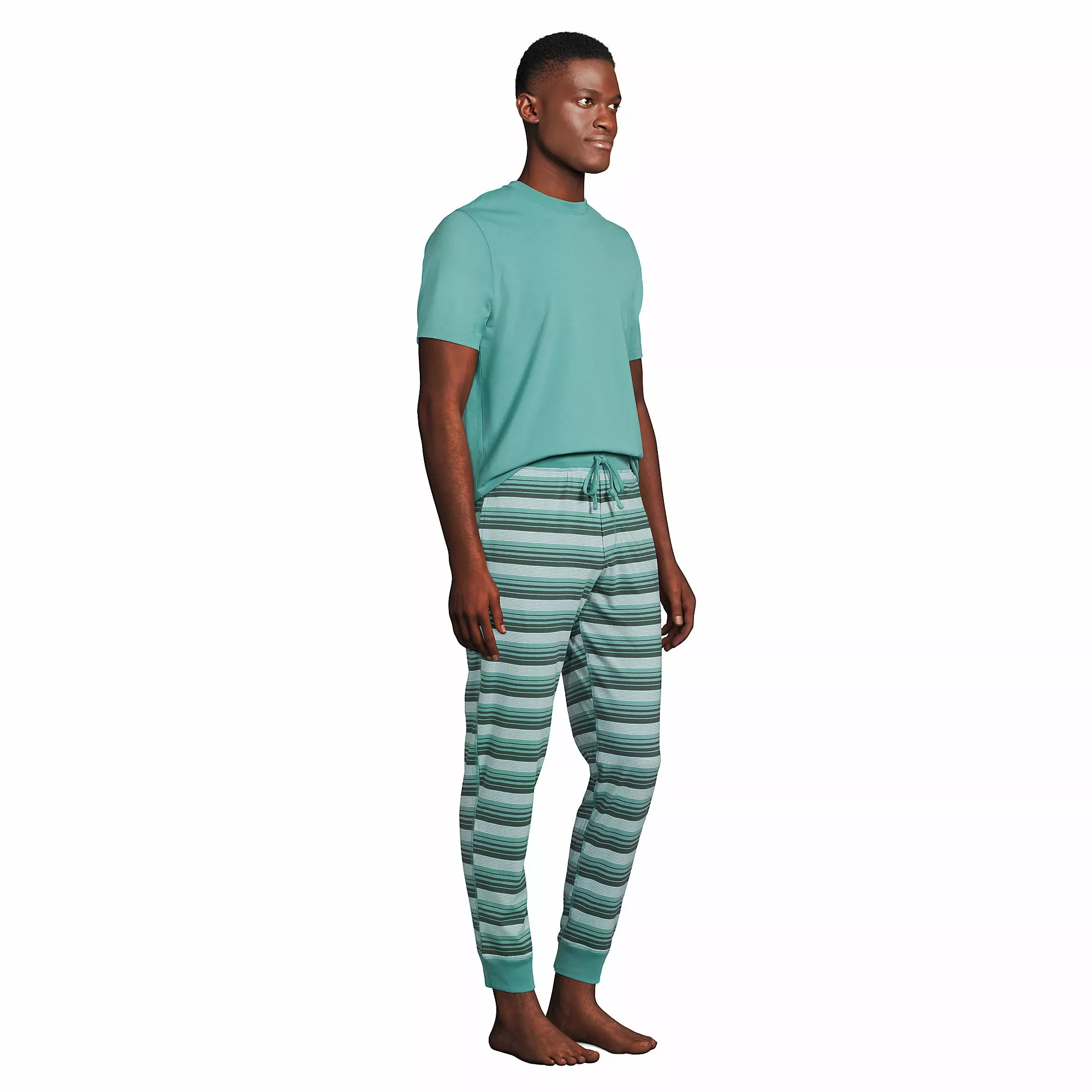 Lands' End Men's Knit Jersey Pajama Sleep Set - Image 4