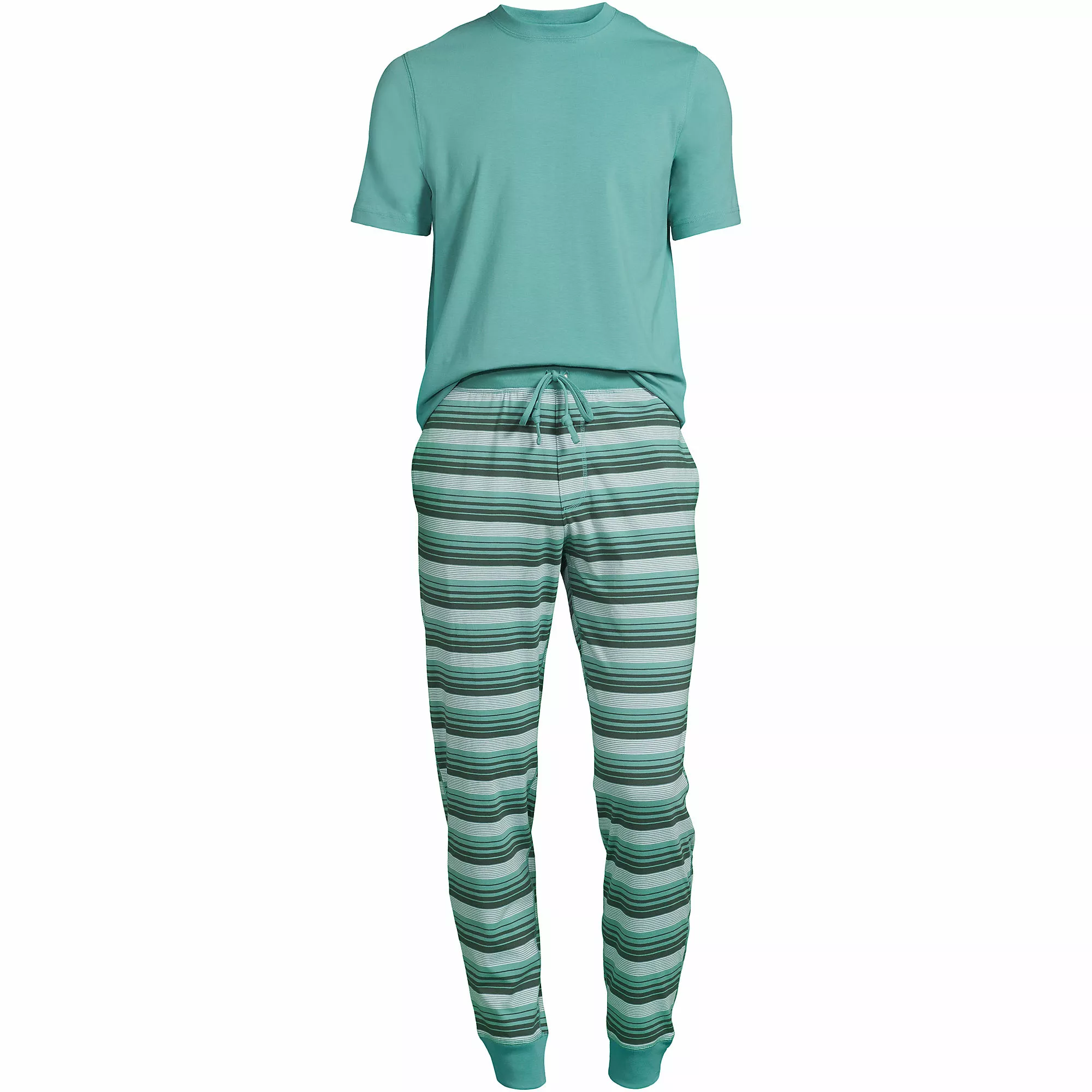 Lands' End Men's Knit Jersey Pajama Sleep Set - Image 5