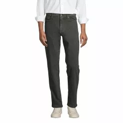 Lands' End Men's Comfort Waist Traditional Fit Comfort-First Jeans Washed Black