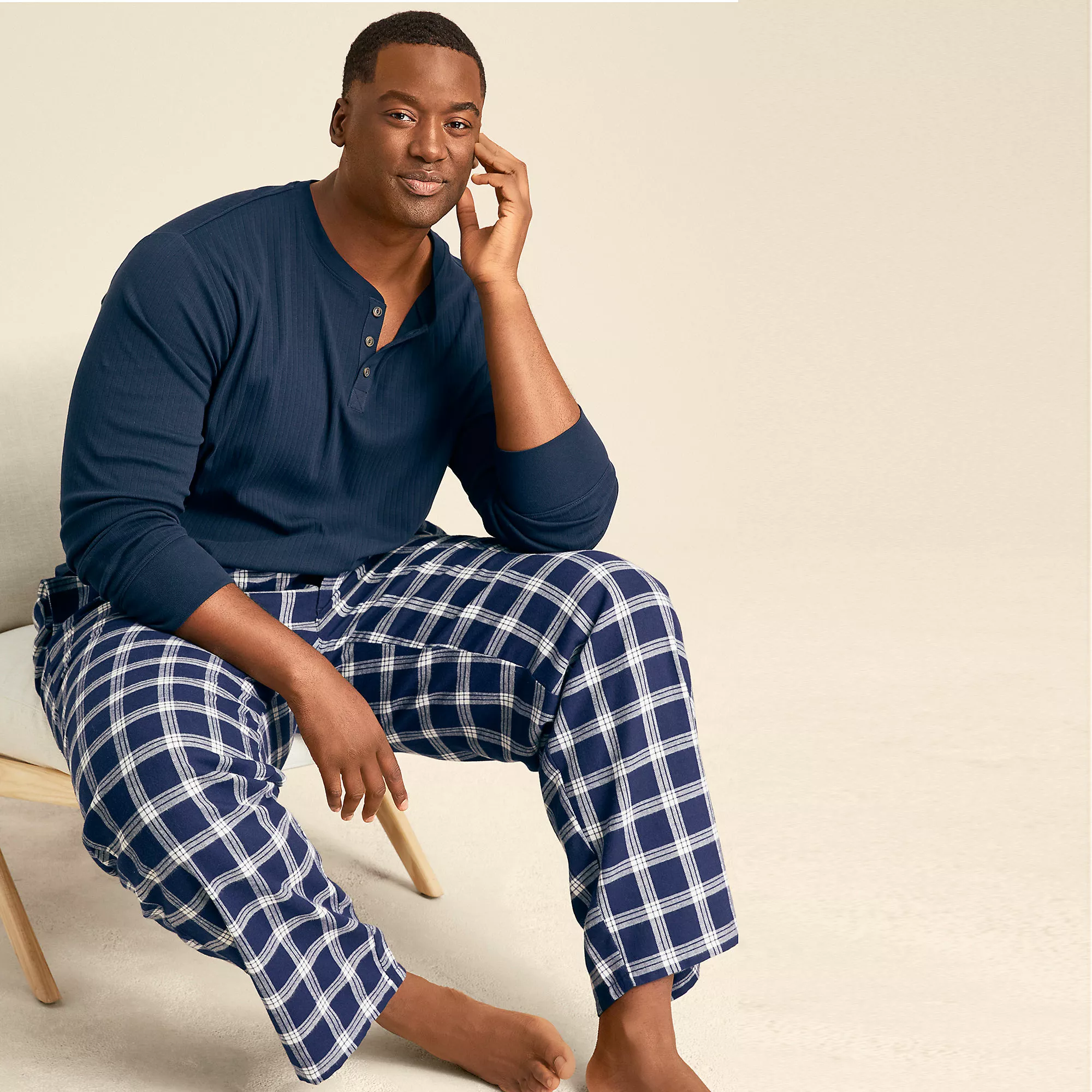 Lands' End Men's Big And Tall Flannel Pajama Pants - Image 5