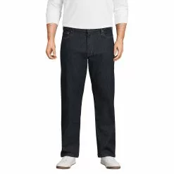 Lands' End Men's Big And Tall Traditional Fit Comfort-First Jeans