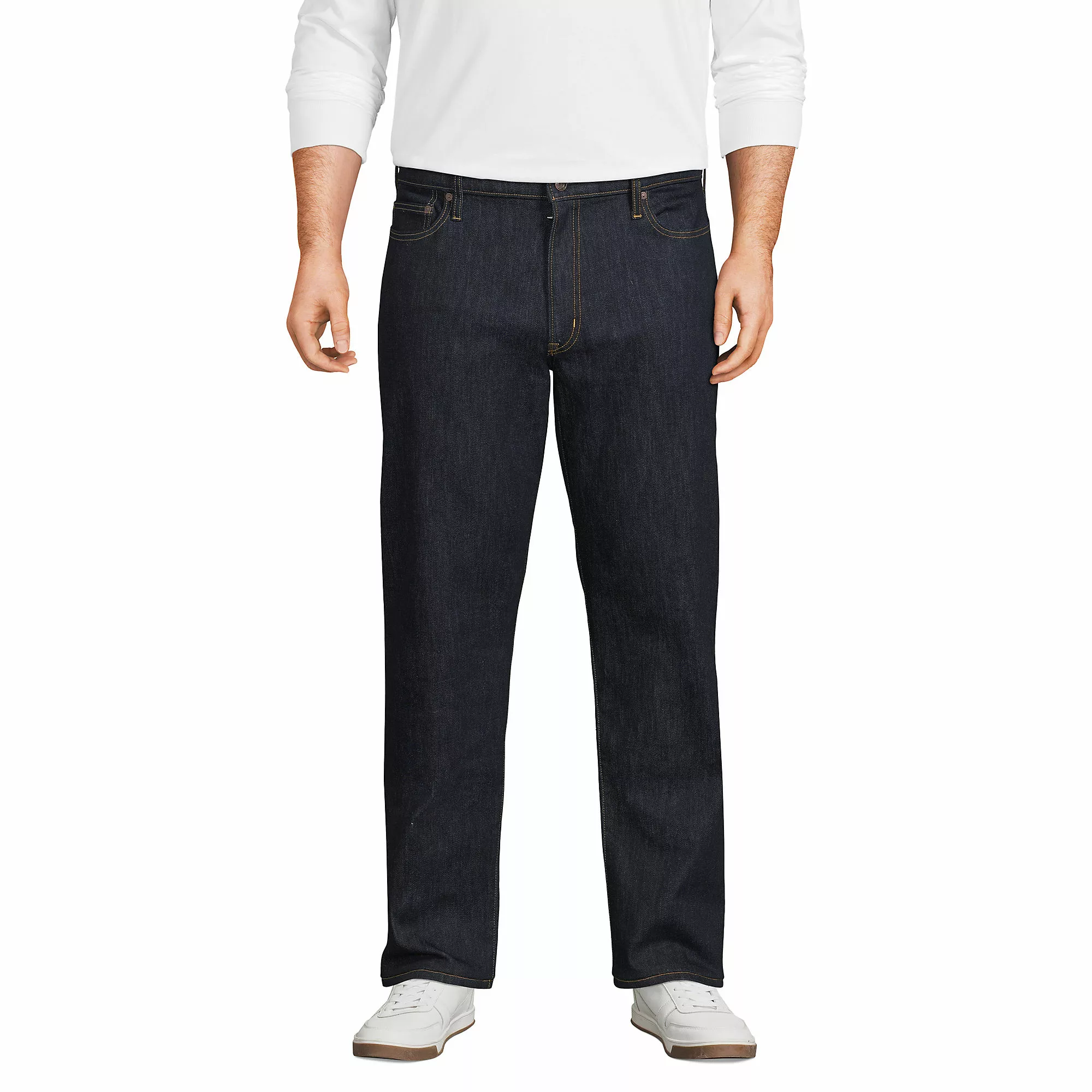 Lands' End Men's Big And Tall Traditional Fit Comfort-First Jeans
