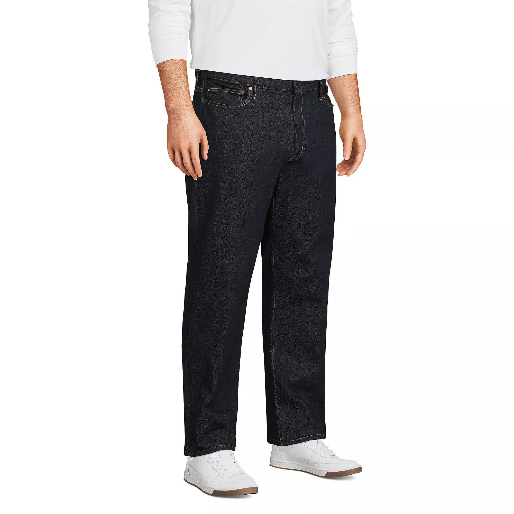 Lands' End Men's Big And Tall Traditional Fit Comfort-First Jeans - Image 3