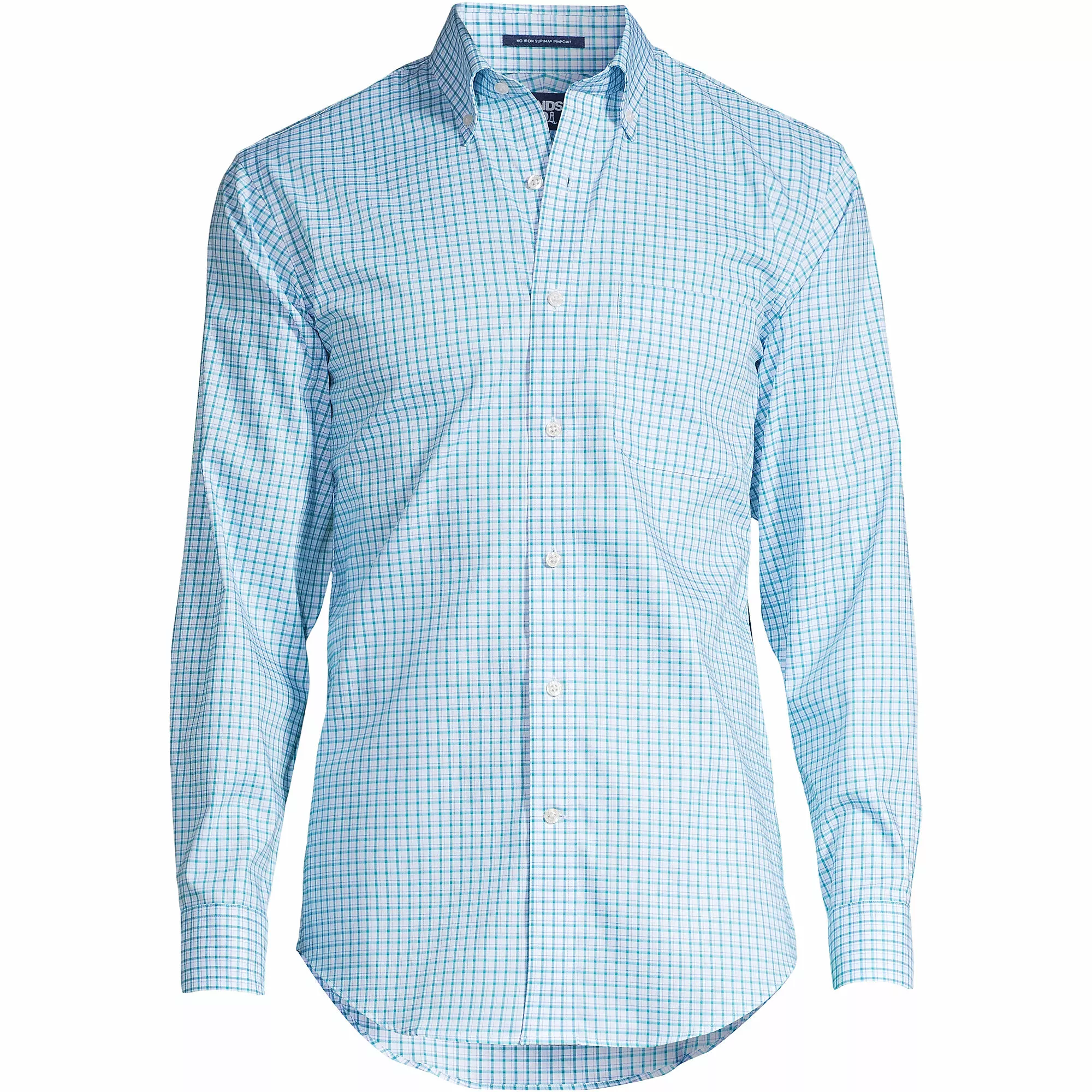 Lands' End Men's Traditional Fit Stretch No Iron Pinpoint Dress Shirt - Image 2