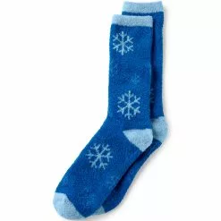 Lands' End Women's Fuzzy Slipper Crew Sock