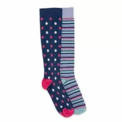 Muk Luks Women's 2 Pack Printed Compression Socks