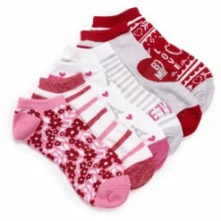 Muk Luks Women's 6 Pack Printed Ankle Socks