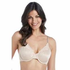 Ellen Tracy Women's Floral Jacquard Soft Lined Underwire Bra