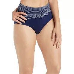 Ellen Tracy Women's Seamless Curves Floral Full Brief Underwear