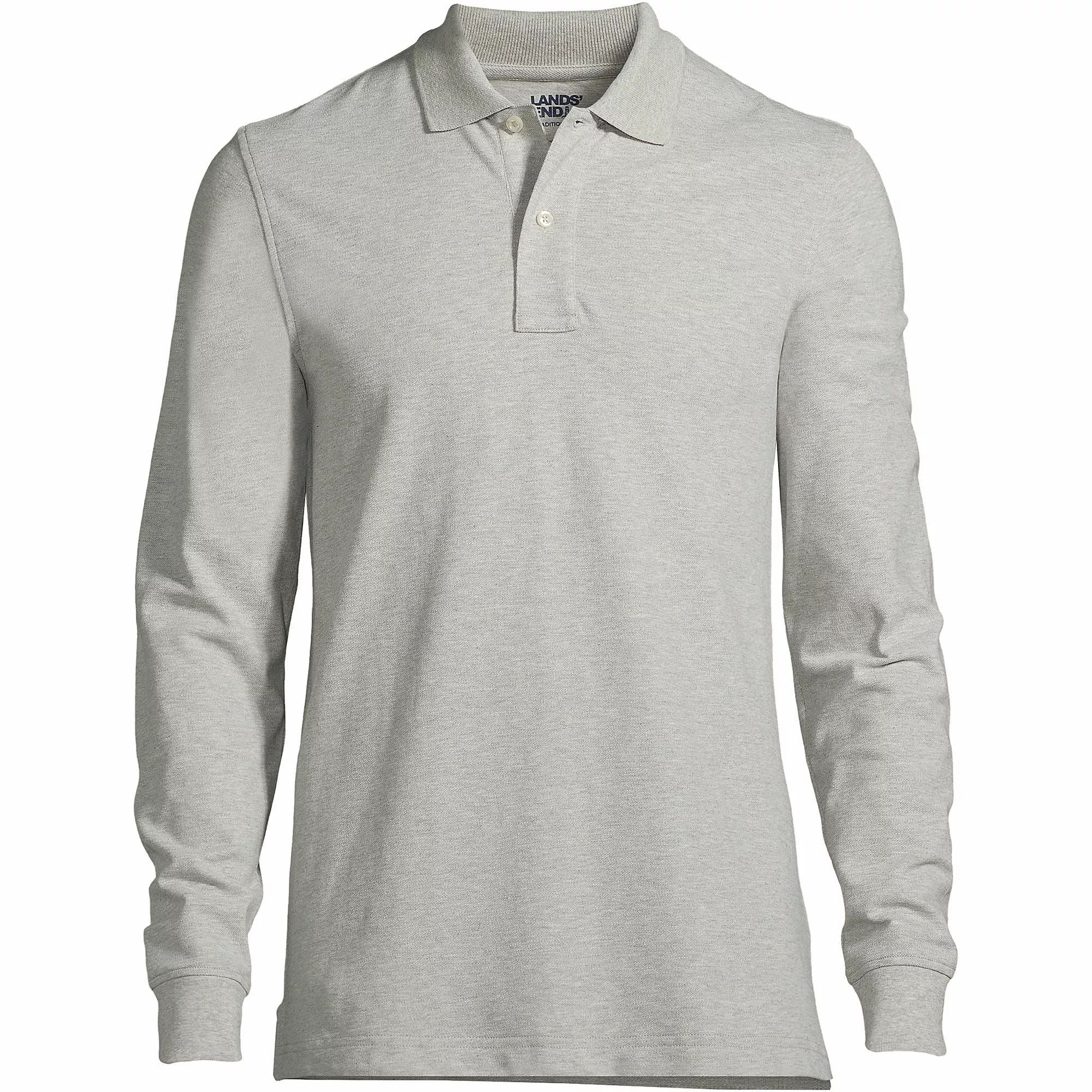 Lands' End Men's Big And Tall Comfort First Long Sleeve Mesh Polo - Image 5