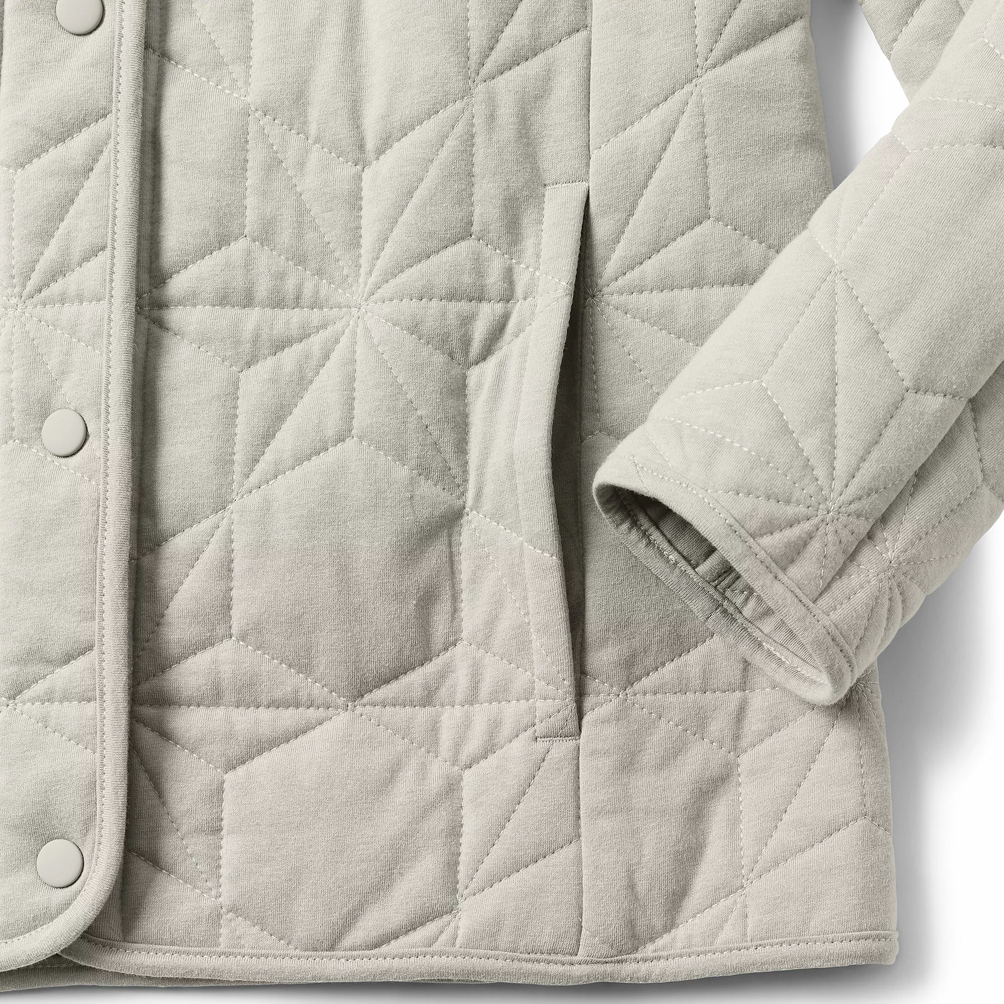 Lands' End Women's Plus Size Cotton Quilted Long Insulated Jacket - Image 7