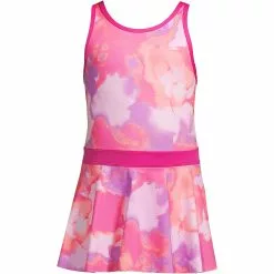 Lands' End Girls One Piece Swim Dress Swimsuit