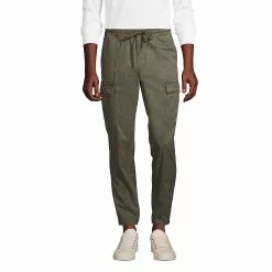 Lands' End Men's Slim Fit Cotton Tencel Cargo Jogger Pants