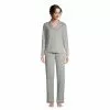 Lands' End Women's Comfort Knit Pajama Set Long Sleeve Top And Pants