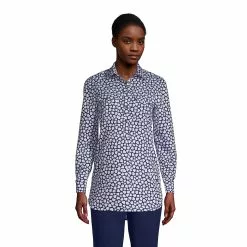 Lands' End Women's Relaxed Long Sleeve Tunic Top