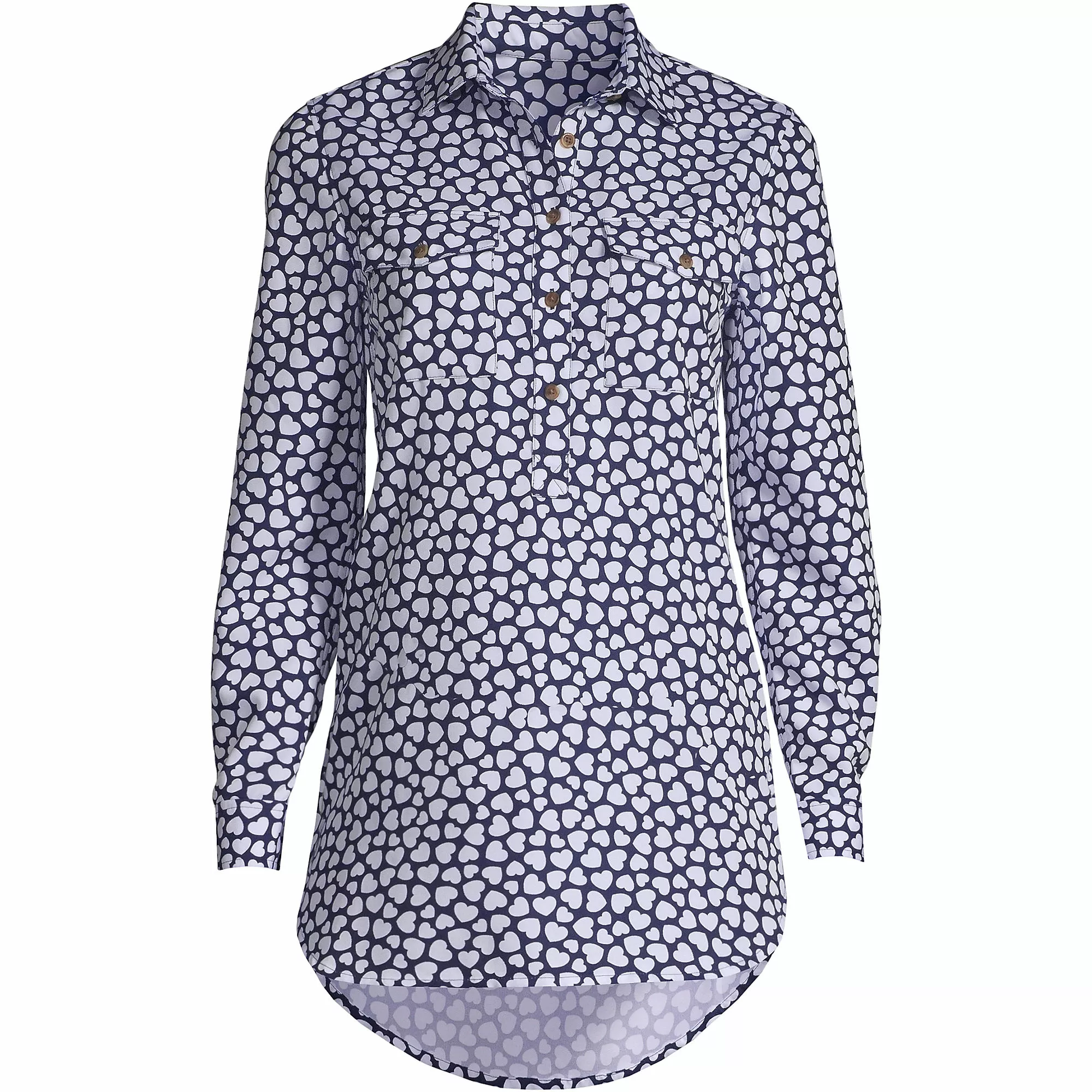 Lands' End Women's Plus Size Relaxed Long Sleeve Tunic Top - Image 5