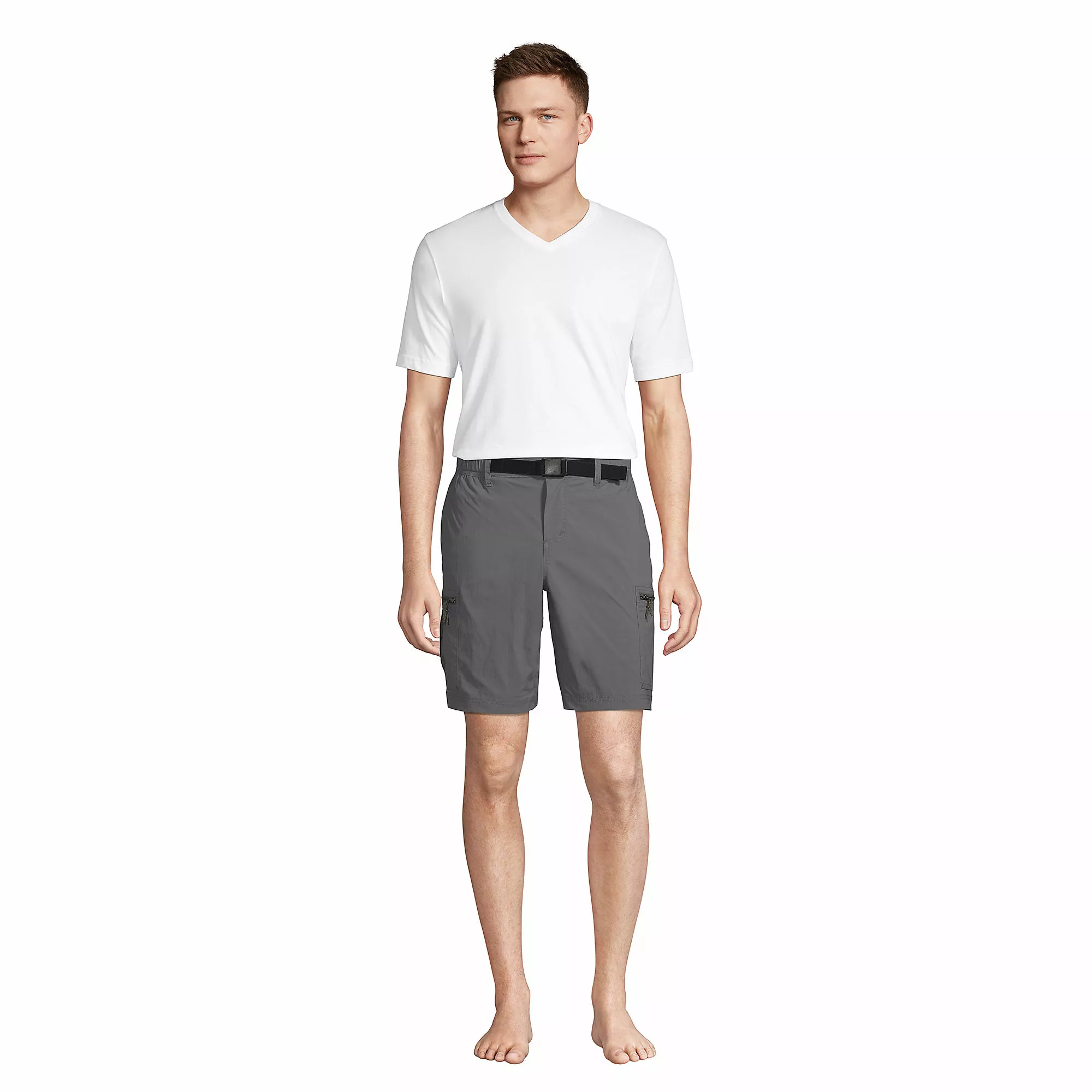 Lands' End Men's 9" Outrigger Stretch Cargo Swim Trunks With No Liner - Image 4