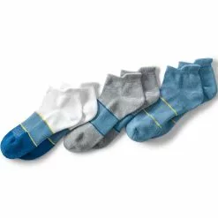 Lands' End Men's Performance Ankle Sock 3-Pack