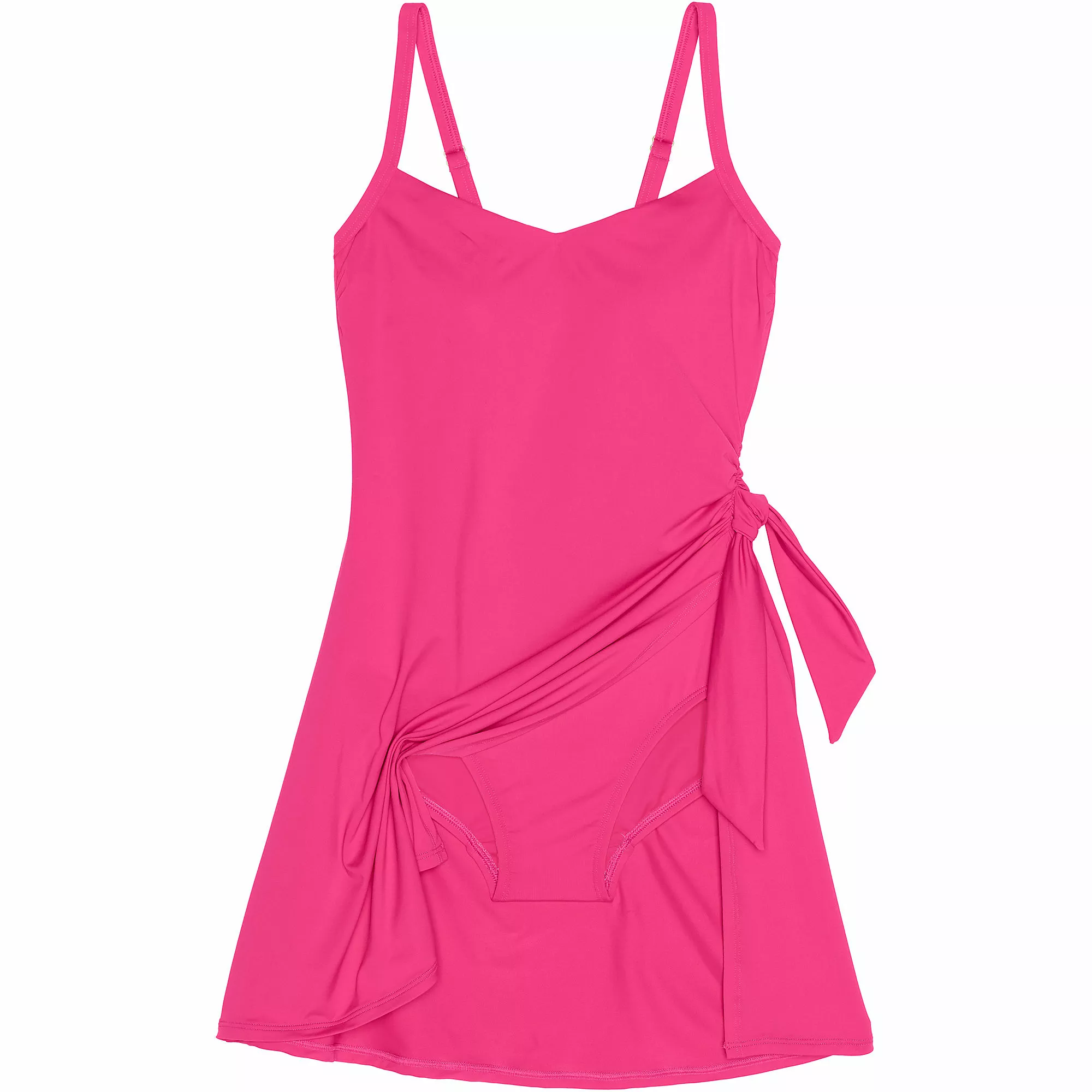 Lands' End Women's Plus Size Chlorine Resistant Sweetheart Swim Dress One Piece Swimsuit Adjustable Straps - Image 6