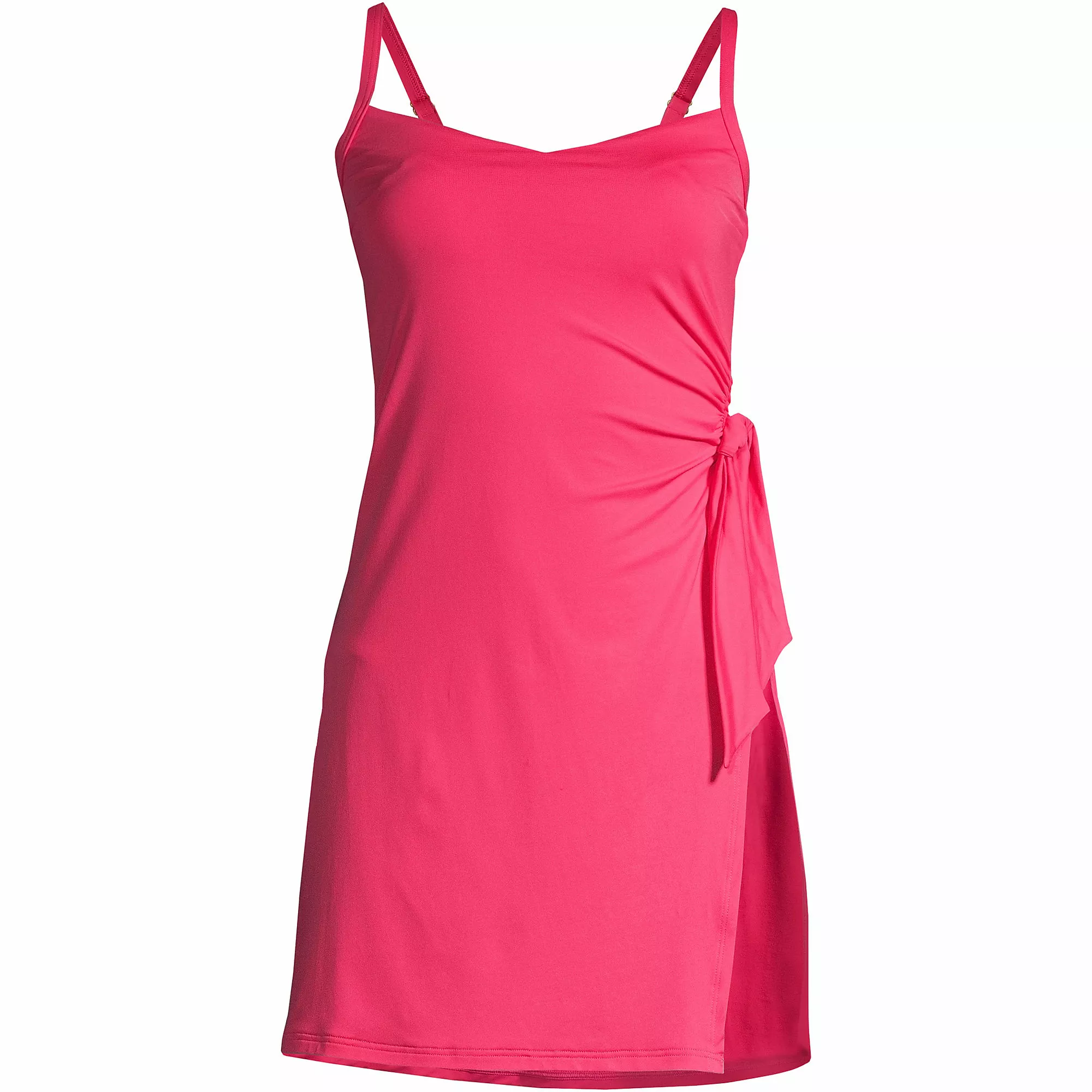 Lands' End Women's Plus Size Chlorine Resistant Sweetheart Swim Dress One Piece Swimsuit Adjustable Straps - Image 2