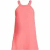 Lands' End Women's Plus Size Chlorine Resistant High Neck Swim Dress One Piece Swimsuit Adjustable Straps