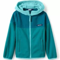 Lands' End Kids Fleece Full Zip Jacket With Hood