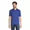Lands' End Men's Rapid Dry Short Sleeve Striped Polo Shirt